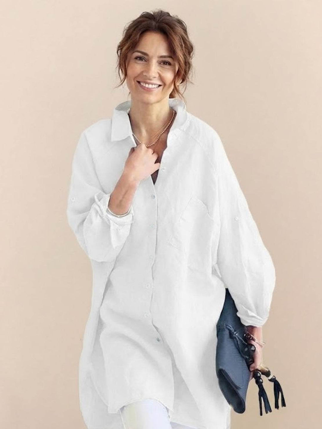 Oversized 100% Cotton Linen Shirt