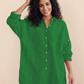 Oversized 100% Cotton Linen Shirt