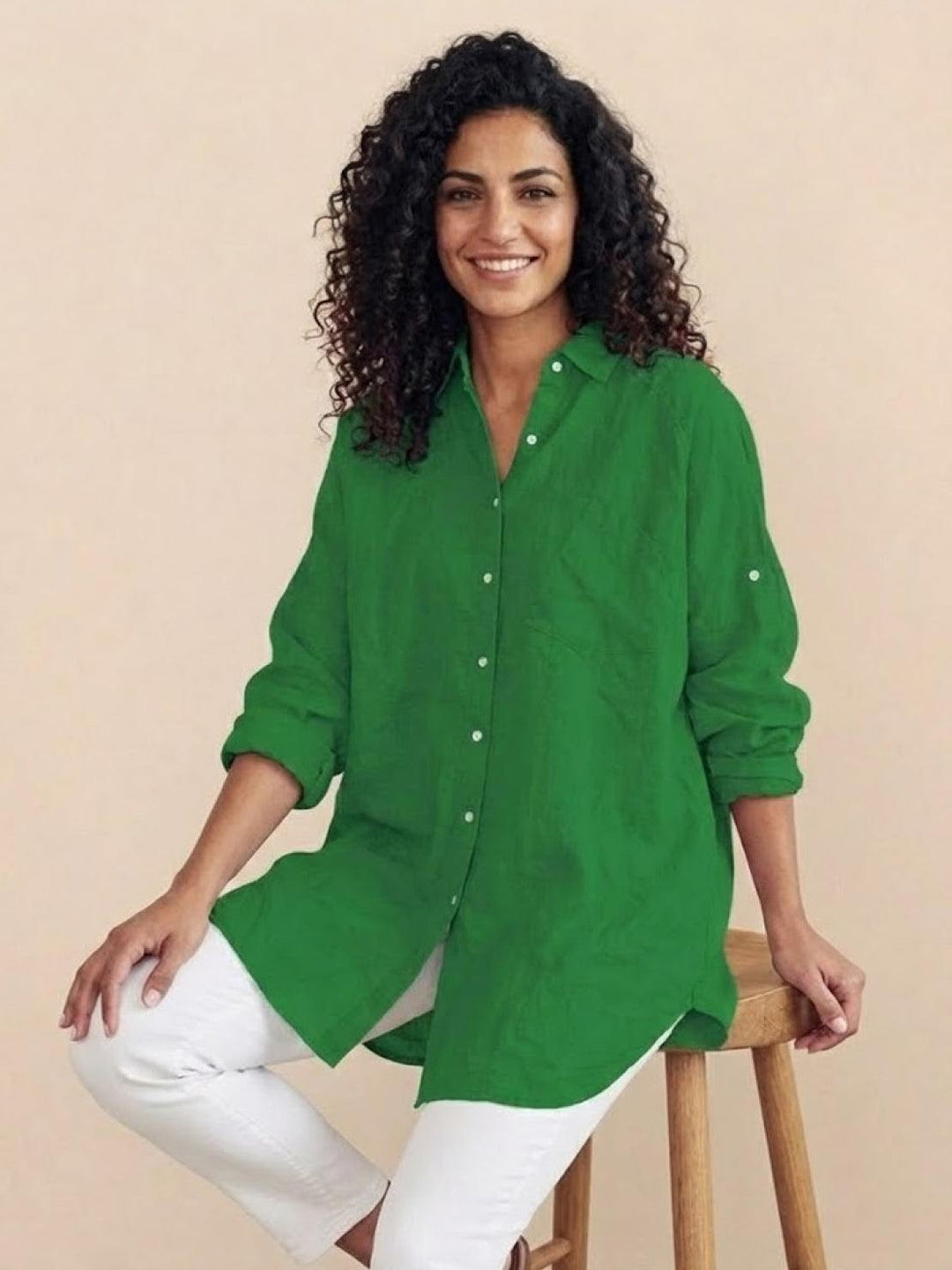 Oversized 100% Cotton Linen Shirt