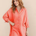 Oversized 100% Cotton Linen Shirt