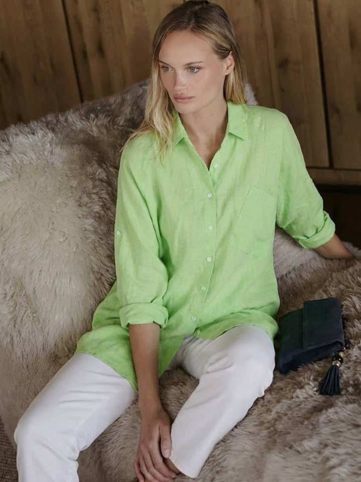 Oversized 100% Cotton Linen Shirt
