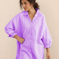 Oversized 100% Cotton Linen Shirt