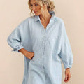 Oversized 100% Cotton Linen Shirt