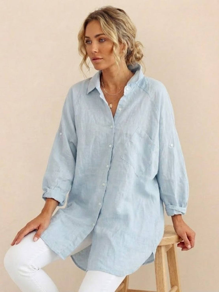Oversized 100% Cotton Linen Shirt