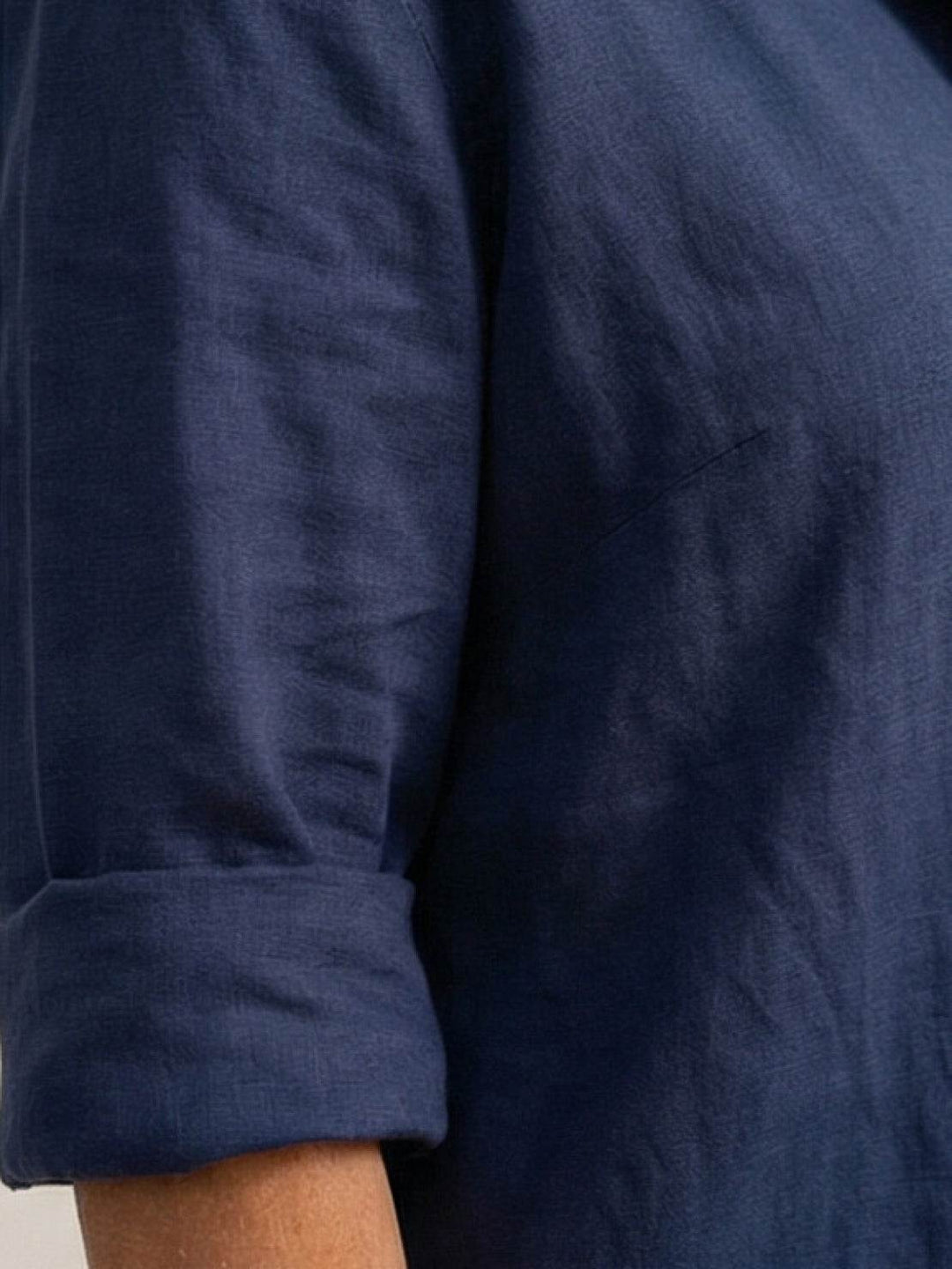 Oversized 100% Cotton Shirt and Wide-Leg Pants Co-ord Set