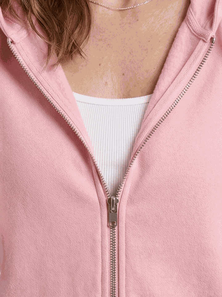 Oversized Long Zip Sweatshirt Hoodie