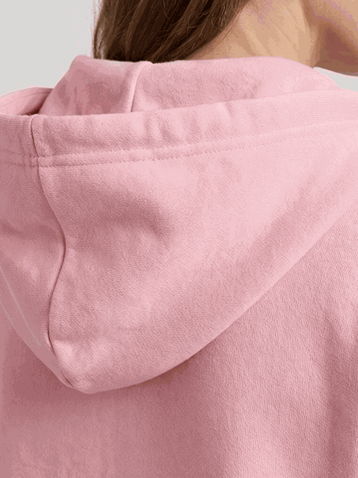 Oversized Long Zip Sweatshirt Hoodie