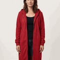 Oversized Long Zip Sweatshirt Hoodie