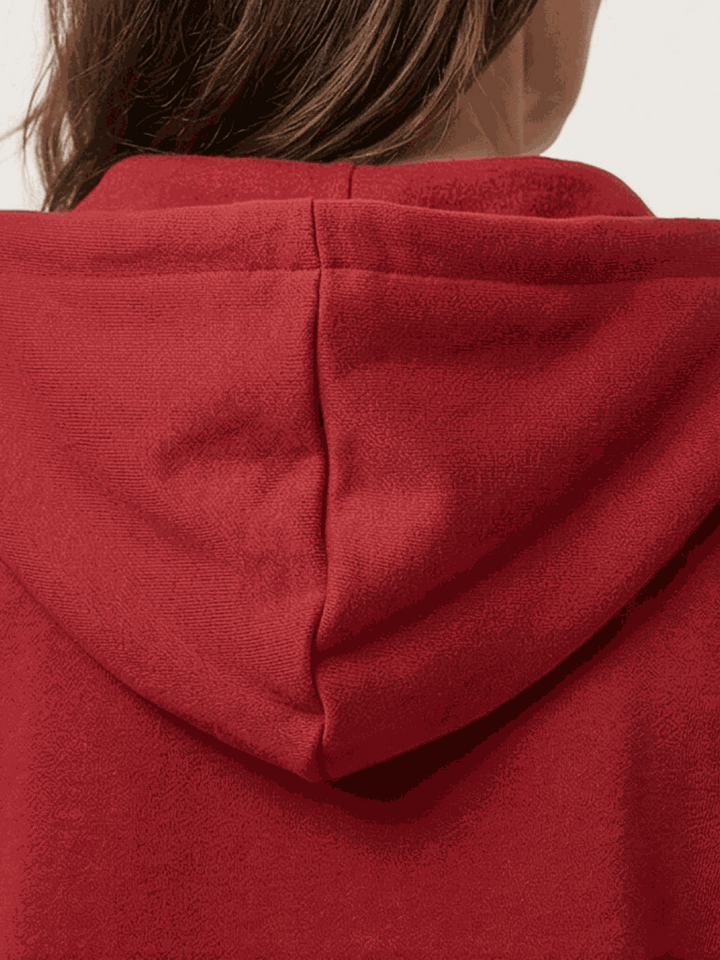 Oversized Long Zip Sweatshirt Hoodie