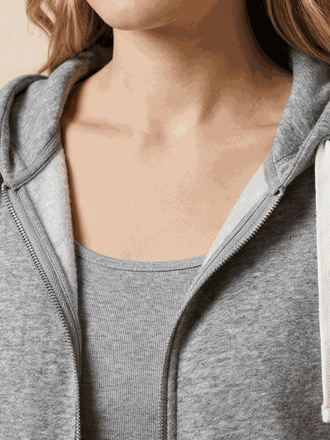 Oversized Long Zip Sweatshirt Hoodie