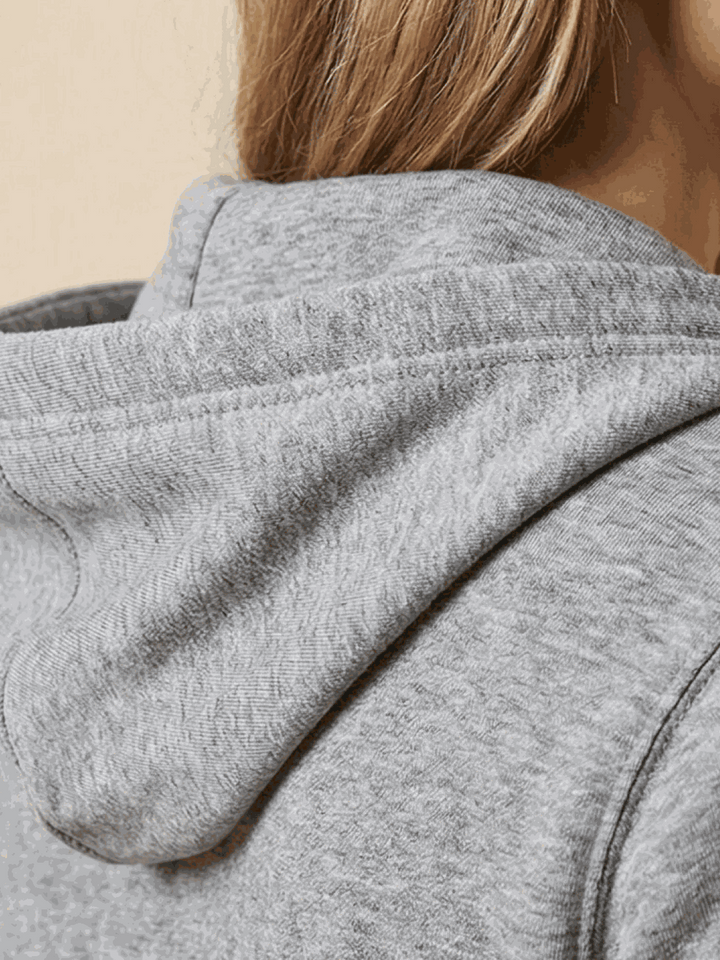 Oversized Long Zip Sweatshirt Hoodie
