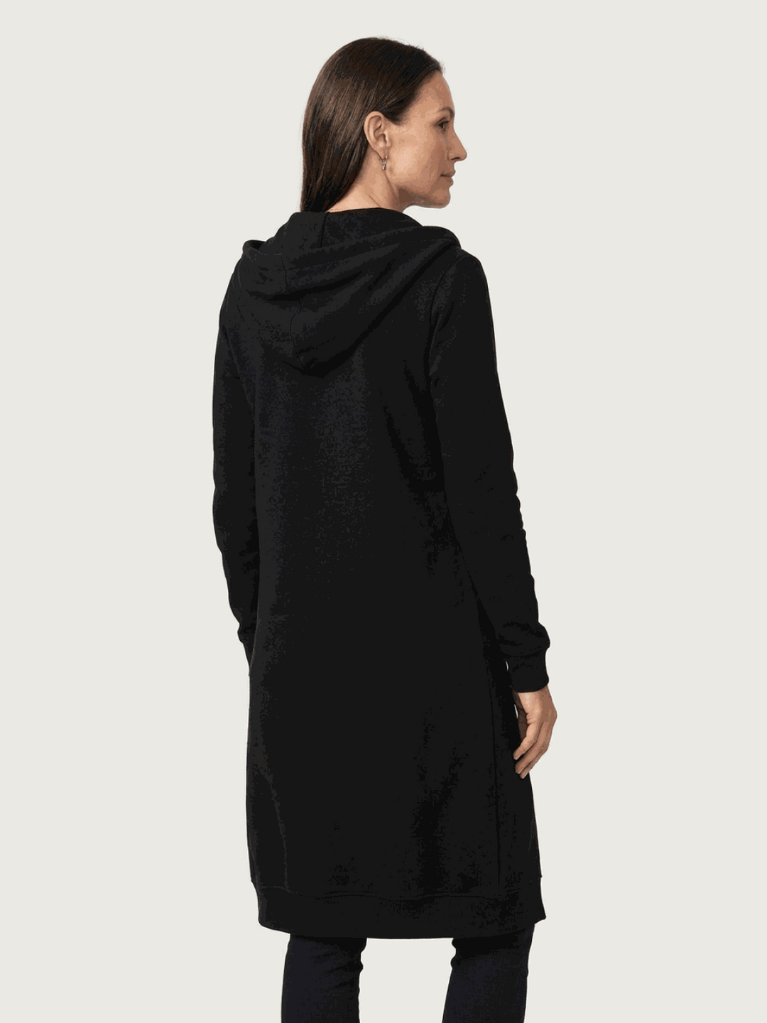 Oversized Long Zip Sweatshirt Hoodie