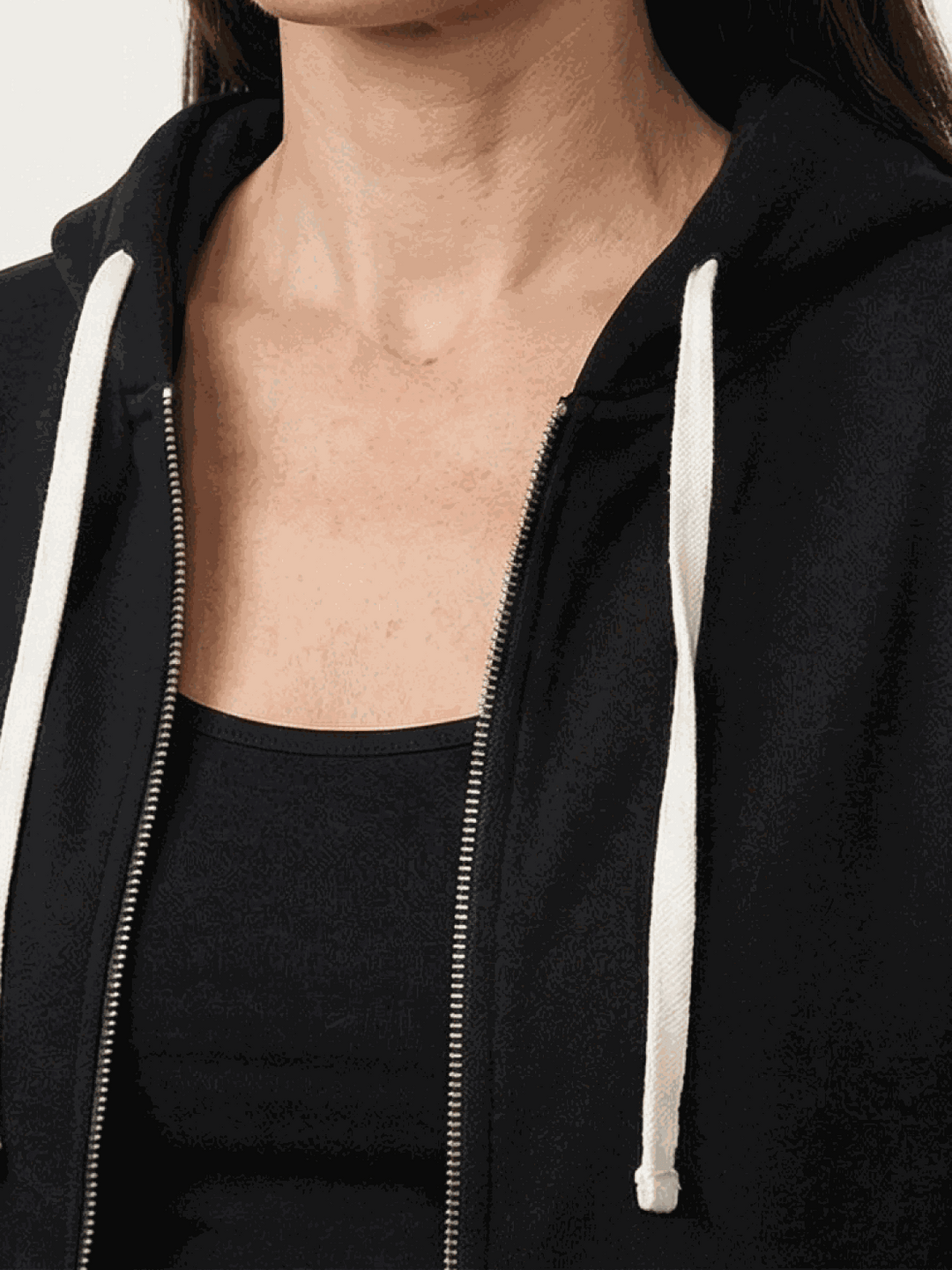 Oversized Long Zip Sweatshirt Hoodie