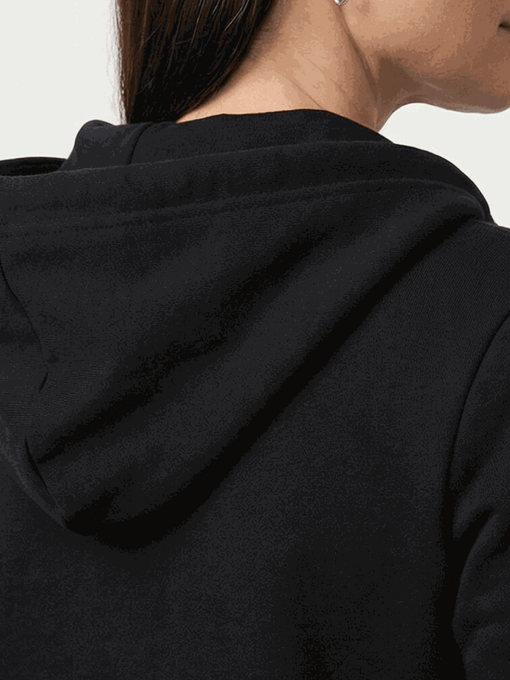 Oversized Long Zip Sweatshirt Hoodie