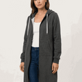 Oversized Long Zip Sweatshirt Hoodie