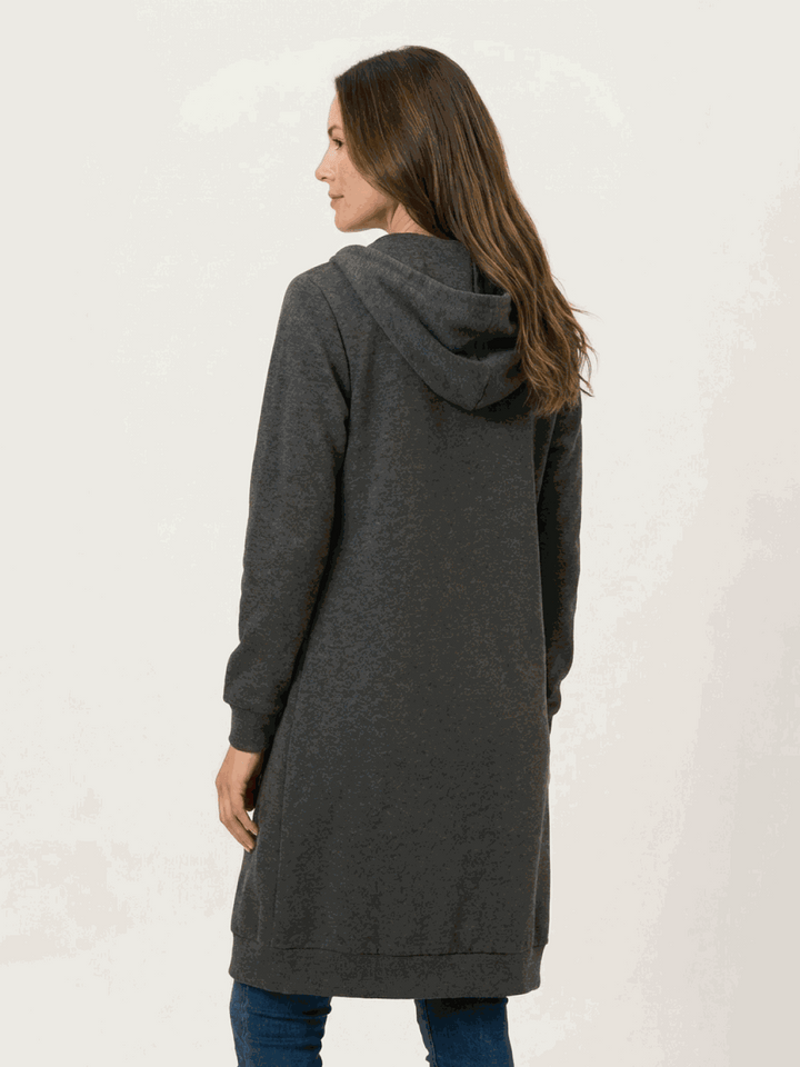 Oversized Long Zip Sweatshirt Hoodie