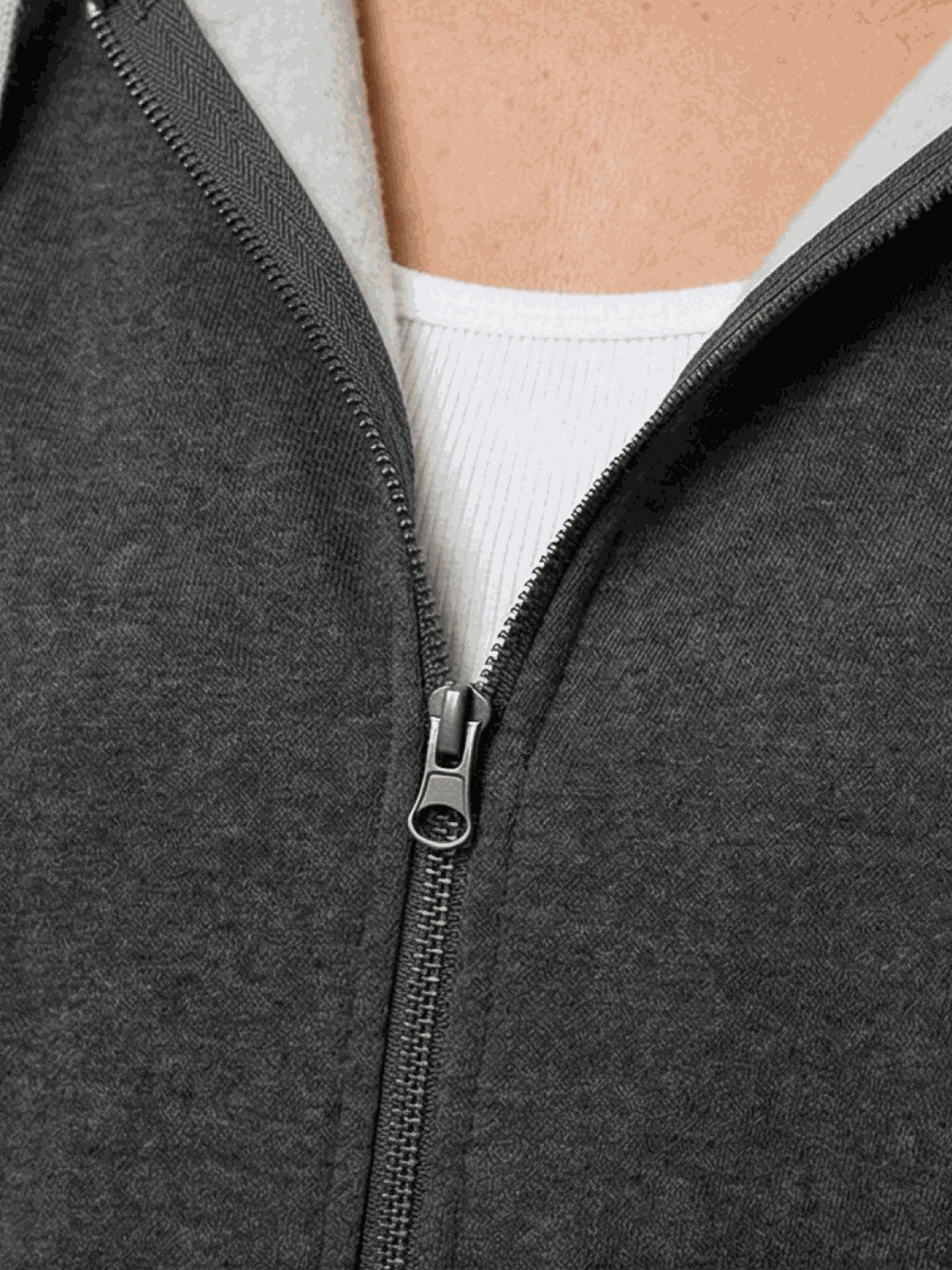 Oversized Long Zip Sweatshirt Hoodie