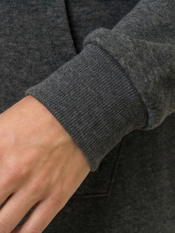Oversized Long Zip Sweatshirt Hoodie