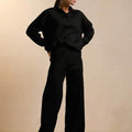 Plush & Preppy Camel Two-Piece Set