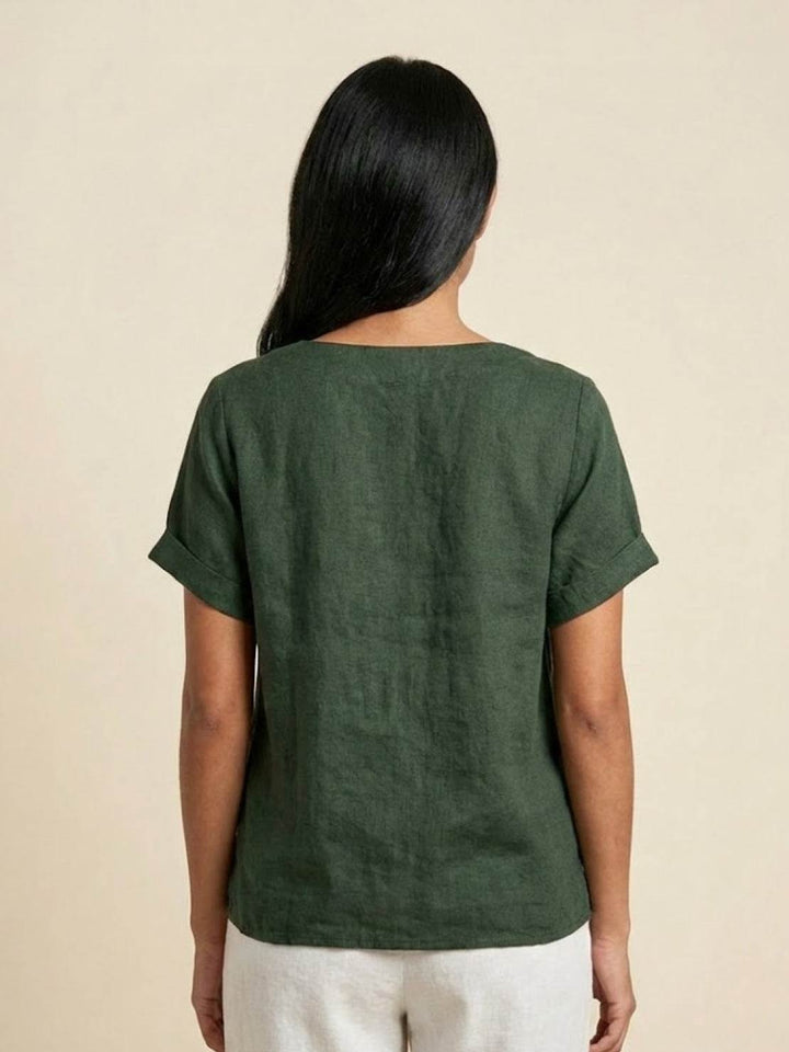 Relaxed Fit Pure Cotton Button-Up T-Shirt