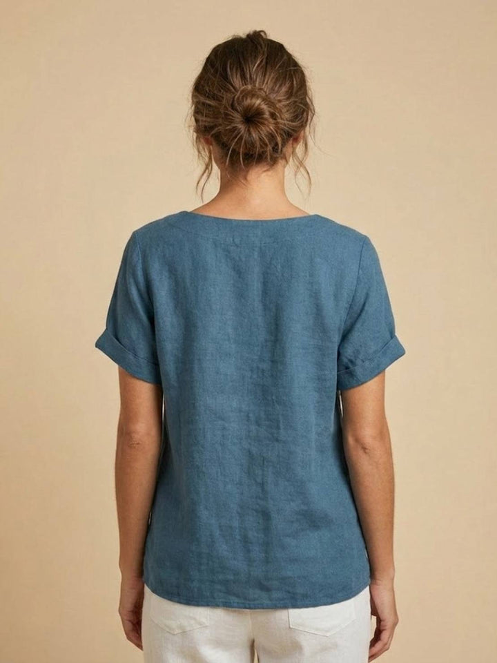 Relaxed Fit Pure Cotton Button-Up T-Shirt