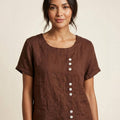 Relaxed Fit Pure Cotton Button-Up T-Shirt