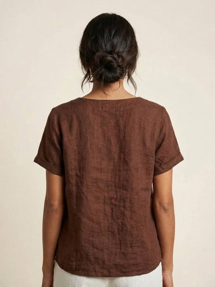 Relaxed Fit Pure Cotton Button-Up T-Shirt