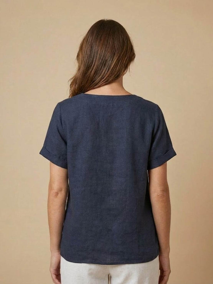 Relaxed Fit Pure Cotton Button-Up T-Shirt