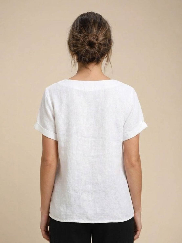 Relaxed Fit Pure Cotton Button-Up T-Shirt