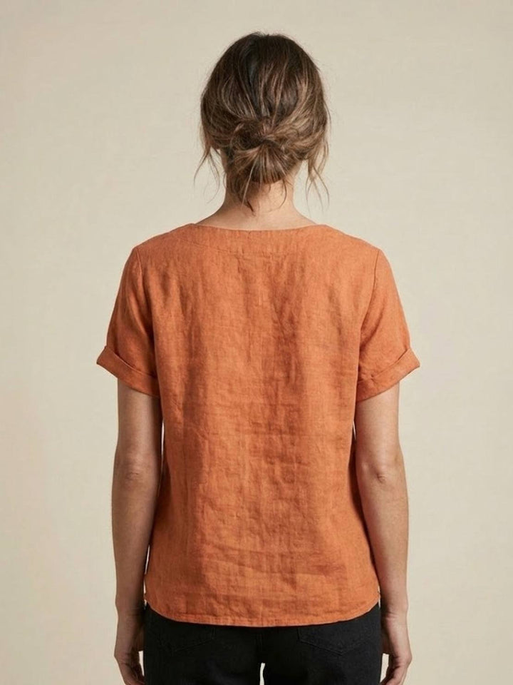 Relaxed Fit Pure Cotton Button-Up T-Shirt
