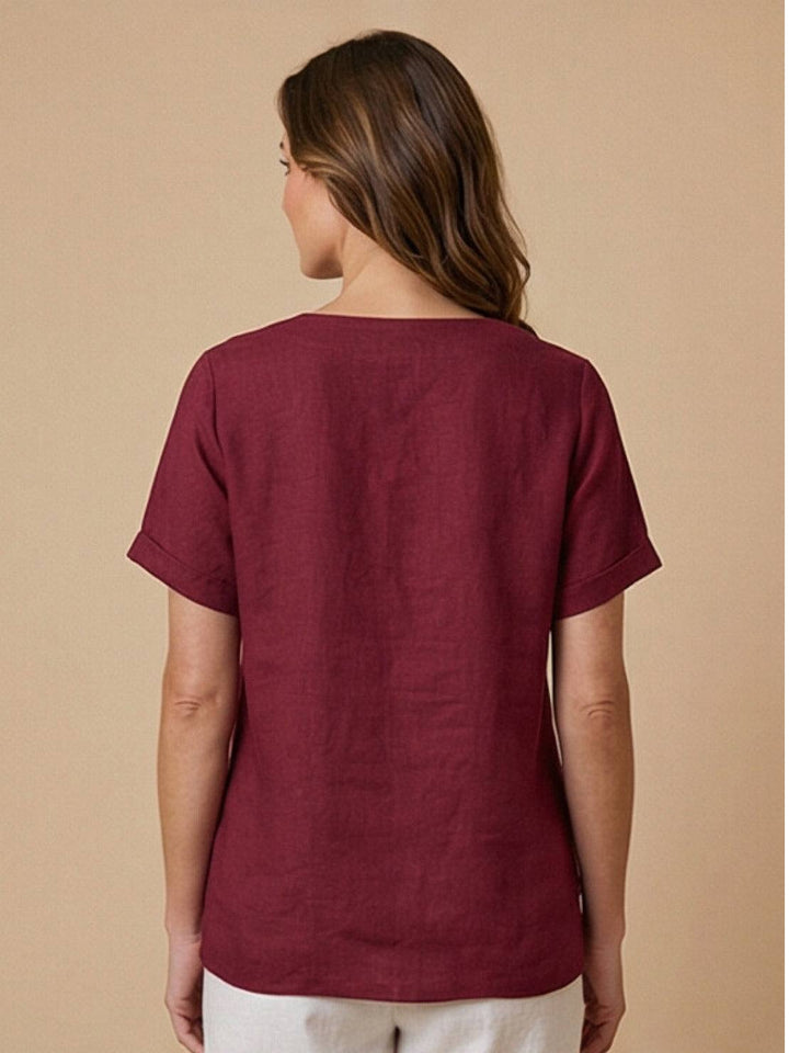 Relaxed Fit Pure Cotton Button-Up T-Shirt