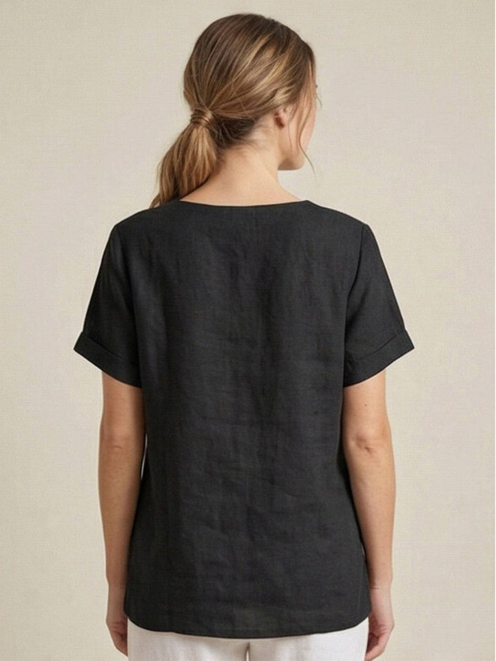 Relaxed Fit Pure Cotton Button-Up T-Shirt