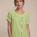 Relaxed Fit Pure Cotton Button-Up T-Shirt