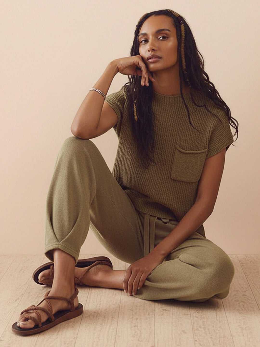 Relaxed Knit Two-Piece Set