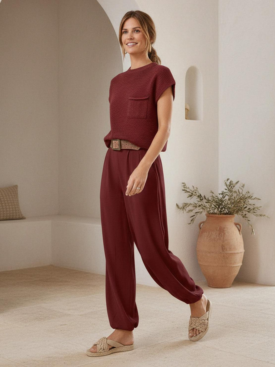 Relaxed Knit Two-Piece Set
