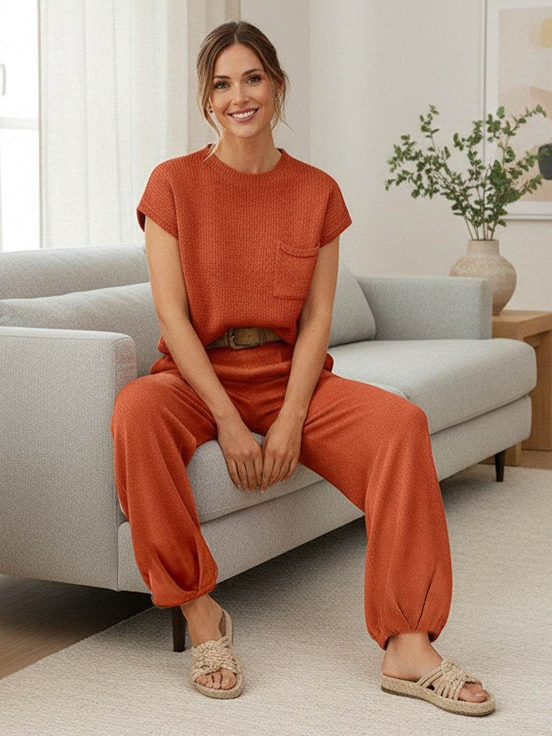 Relaxed Knit Two-Piece Set
