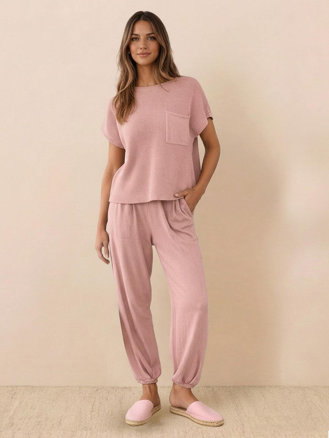 Relaxed Knit Two-Piece Set