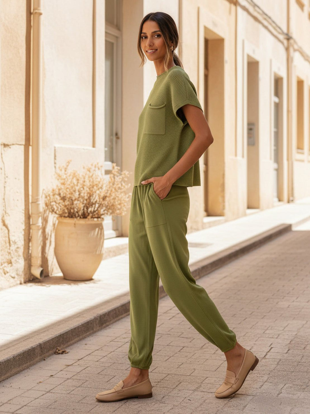 Relaxed Knit Two-Piece Set