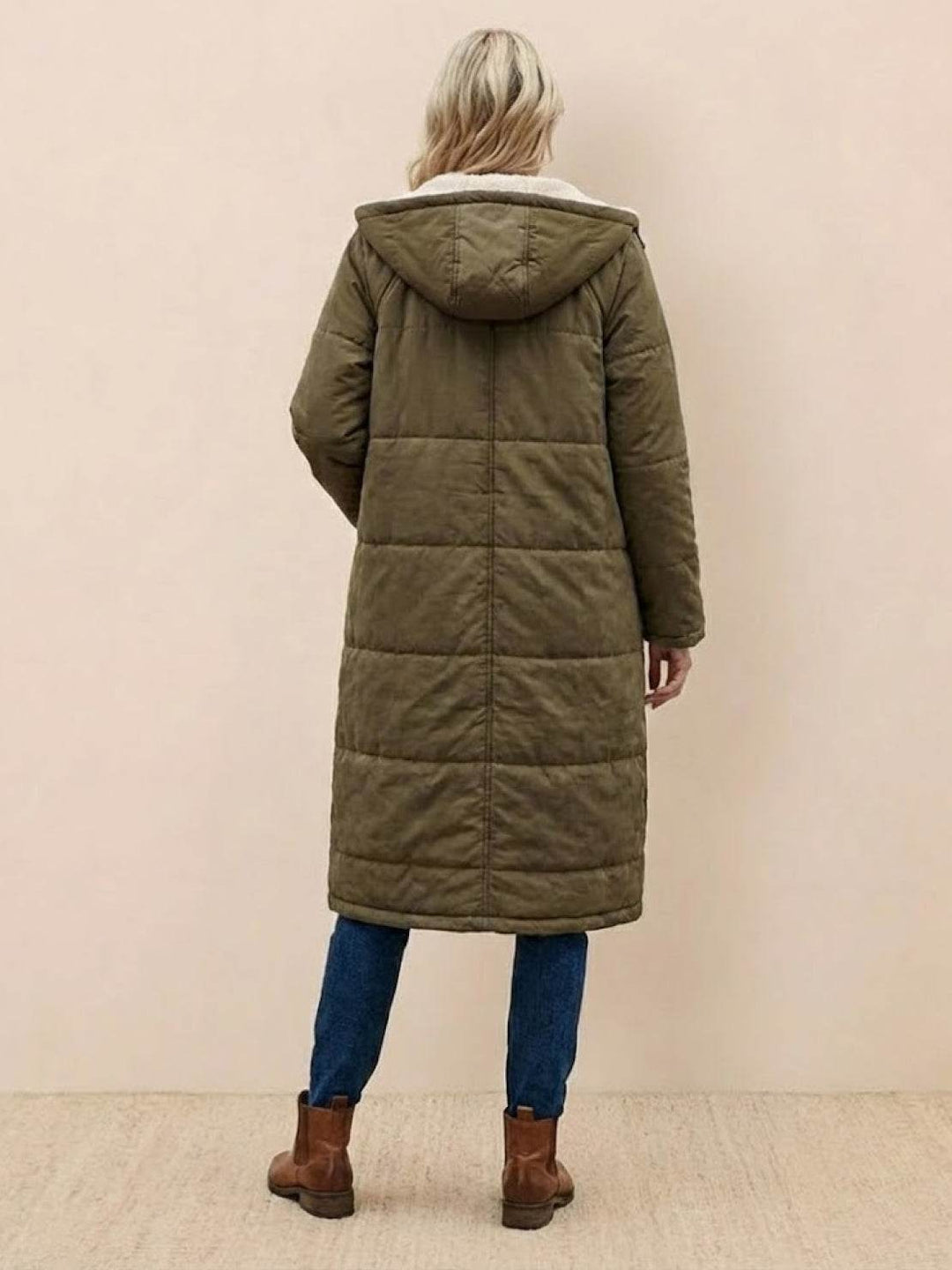 Sherpa-Lined Hooded Teddy Coat