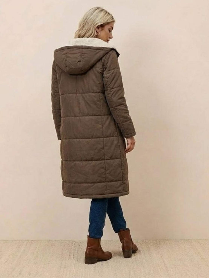 Sherpa-Lined Hooded Teddy Coat