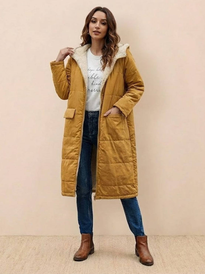 Sherpa-Lined Hooded Teddy Coat