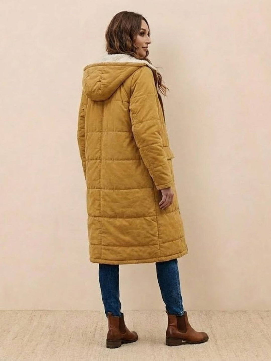 Sherpa-Lined Hooded Teddy Coat