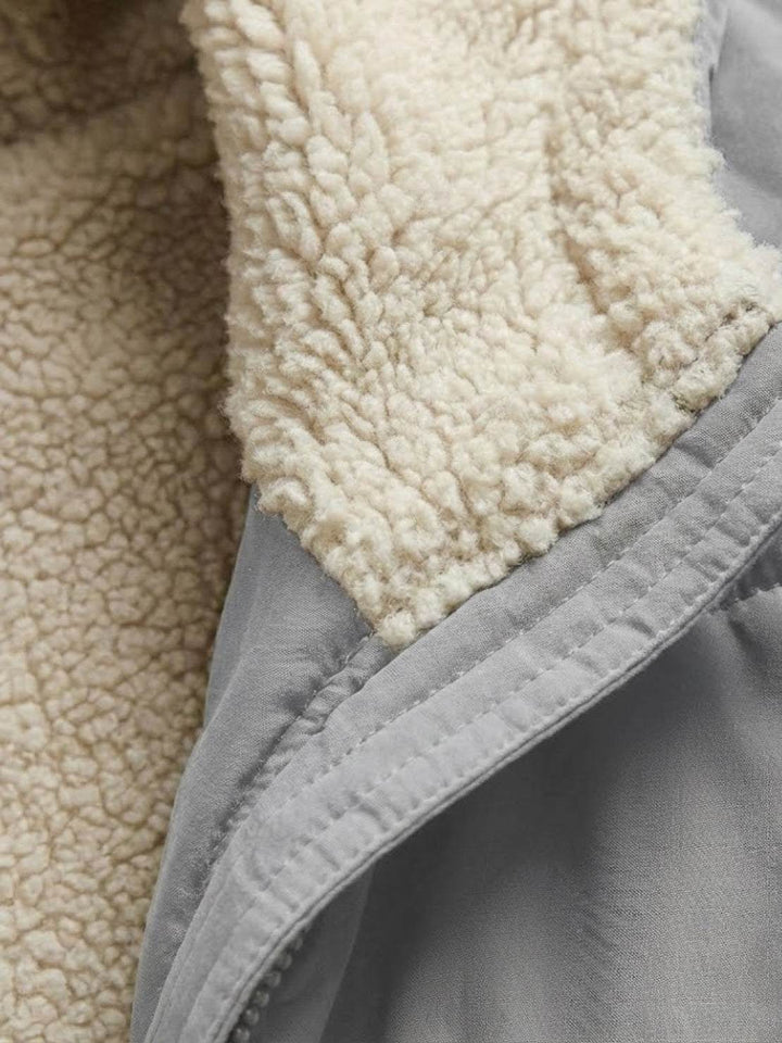 Sherpa-Lined Hooded Teddy Coat