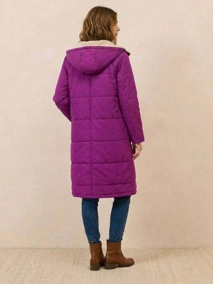 Sherpa-Lined Hooded Teddy Coat