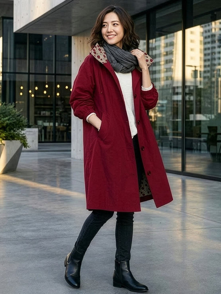 Water Resistant Oversized Hooded Windbreaker Rain Jacket