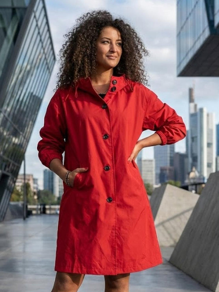 Water Resistant Oversized Hooded Windbreaker Rain Jacket
