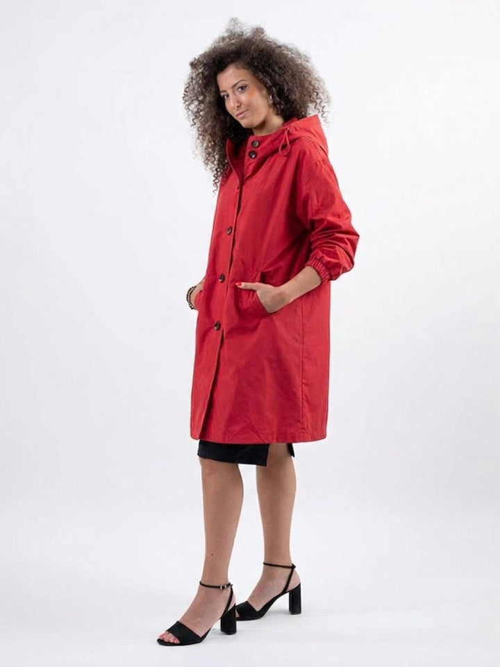 Water Resistant Oversized Hooded Windbreaker Rain Jacket