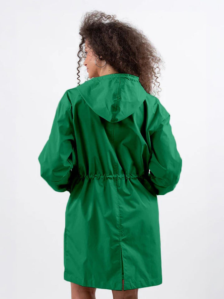 Water Resistant Oversized Hooded Windbreaker Rain Jacket