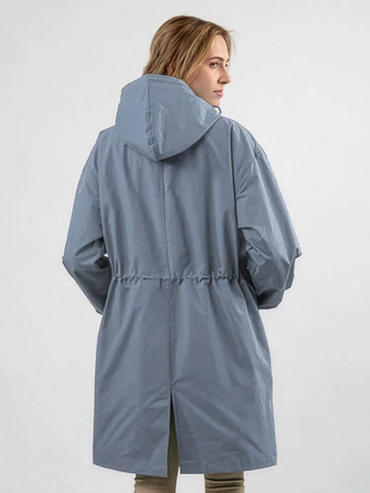 Water Resistant Oversized Hooded Windbreaker Rain Jacket